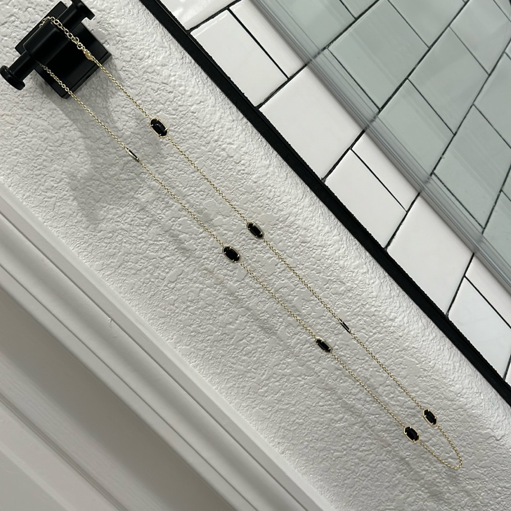 Kendra Scott Kellie Long Station 18-20” Black & Gold